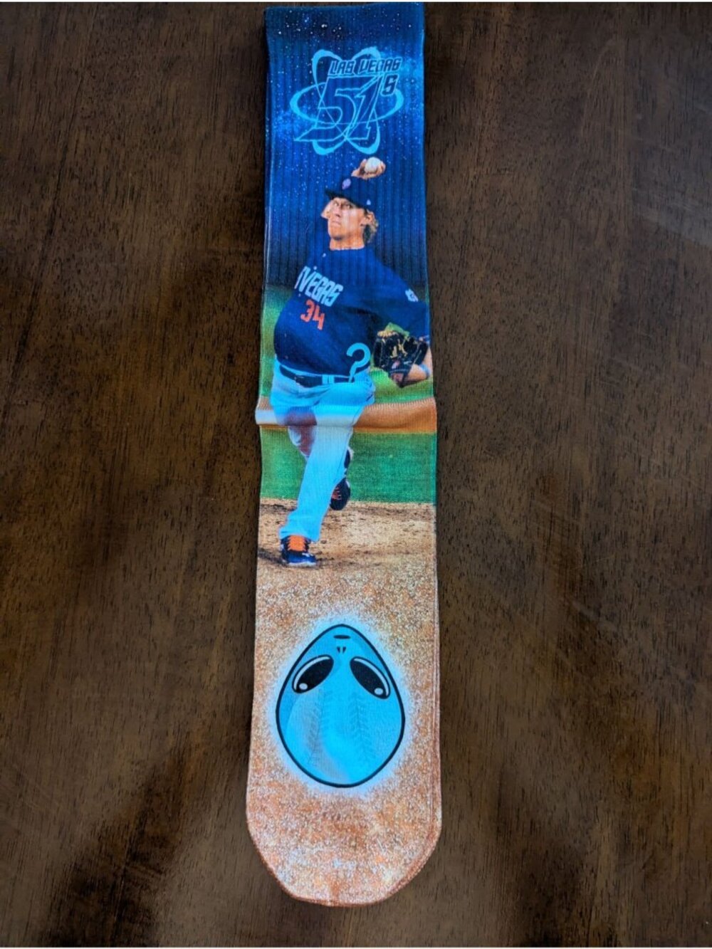 Las Vegas 51s Baseball Socks With Alien Design